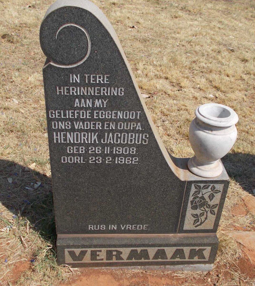 VERMAAK Hendrik Jacobus 1908-1962