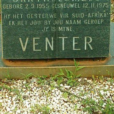 VENTER Bartholomeus 1955-1975