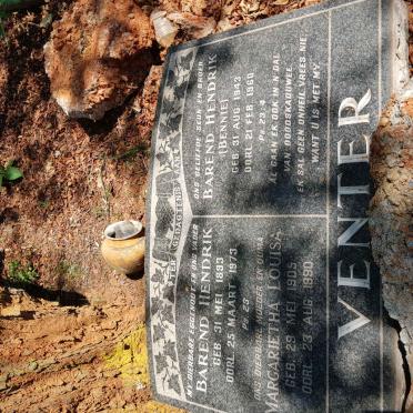 VENTER Barend Hendrik 1893-1973 &amp; Margarietha Louisa 1905-1990 :: VENTER Barend Hendrik 1943-1960