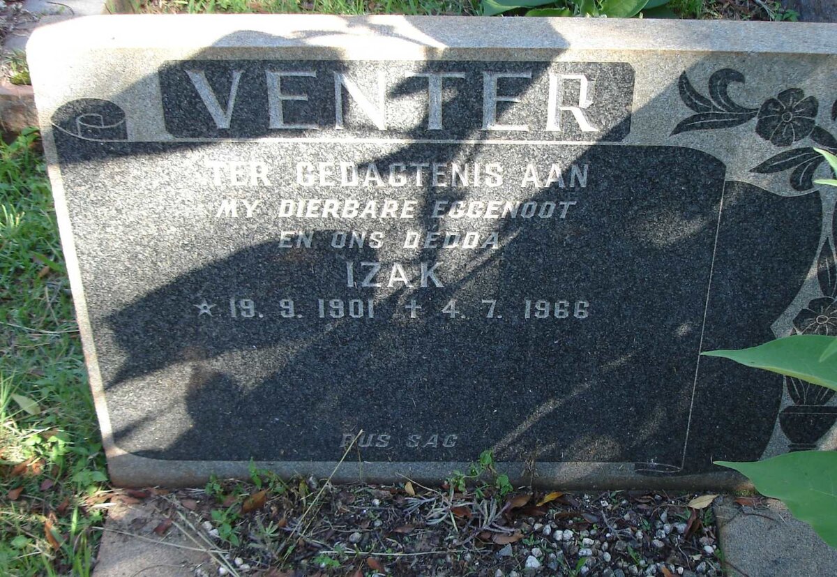 VENTER Izak 1901-1966
