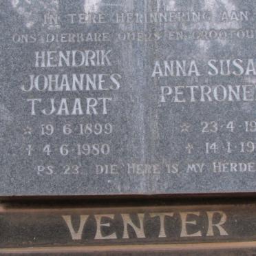 VENTER Hendrik Johannes Tjaart 1899-1980 &amp; Anna Susanna Petronella 1900-1980