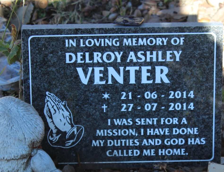 VENTER Delroy Ashley 2014-2014
