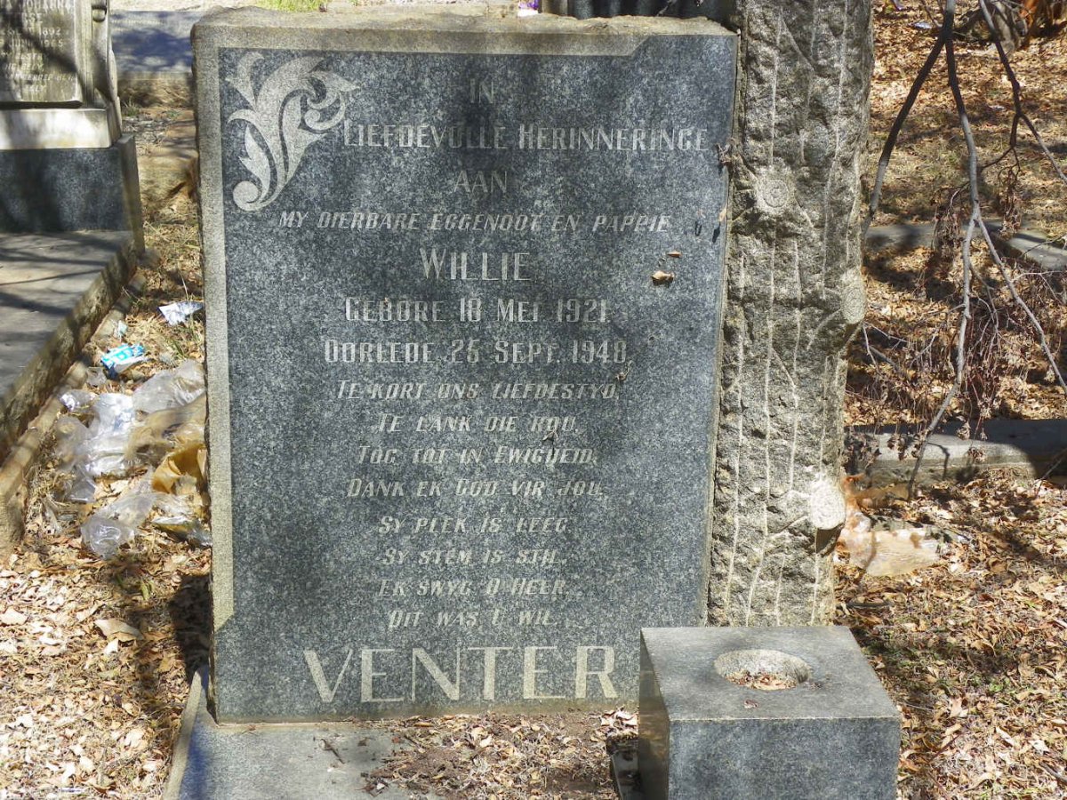 VENTER Willie 1921-1948