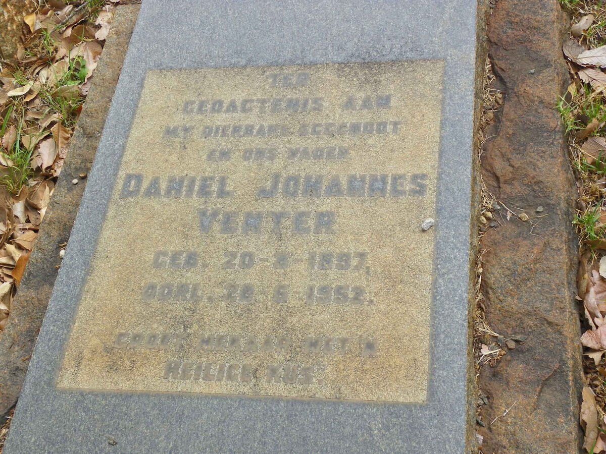 VENTER Daniel Johannes 1897-1952