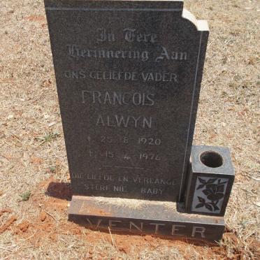 VENTER Francois Alwyn 1920-1976
