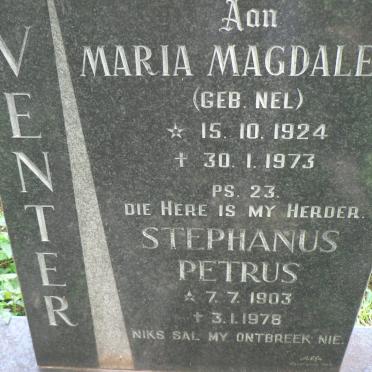 VENTER Stephanus Petrus 1903-1978 &amp; Maria Magdalena NEL 1924-1973