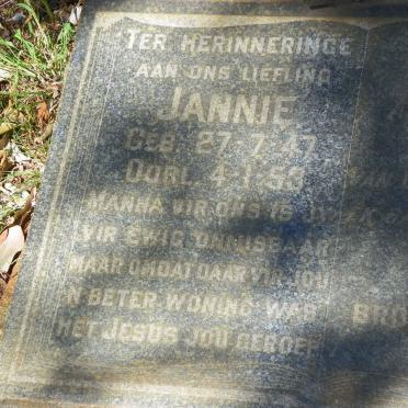 VENTER Jannie 1947-1953