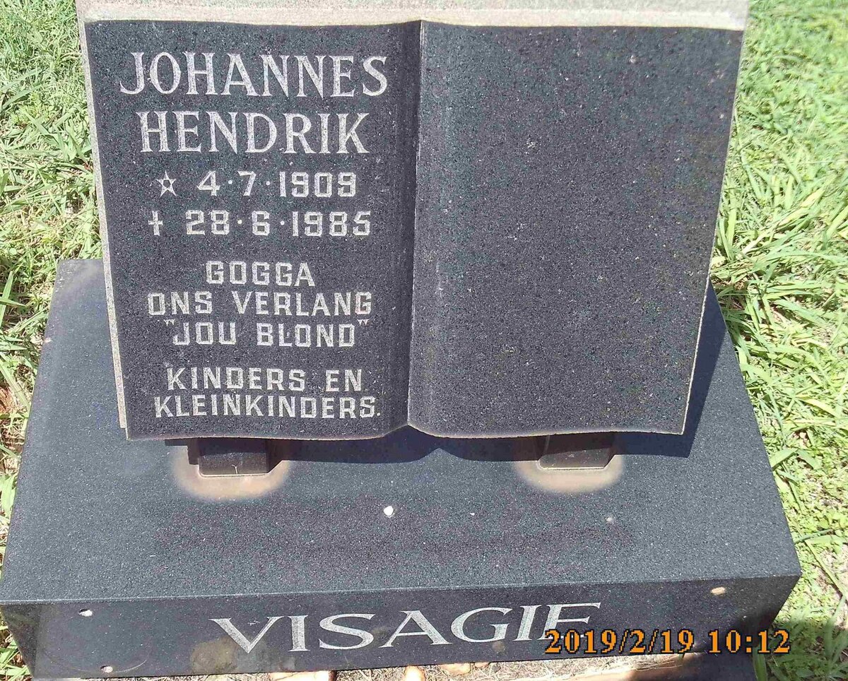 VISAGIE Johannes Hendrik 1909-1985