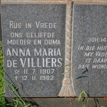 VILLIERS Anna Maria, de 1907-1982