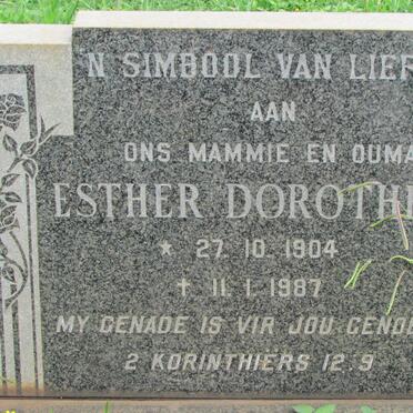 VILJOEN Esther Dorothea 1904-1987