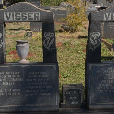 VISSER Wynand Johannes 1883-1972 &amp; Elsie Susanna PRINSLOO 1888-1954