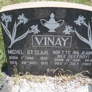 VINAY Michel St. Clair 1906-1971 &amp; Odette Ida Jeanne GEFFROY 1914-2003