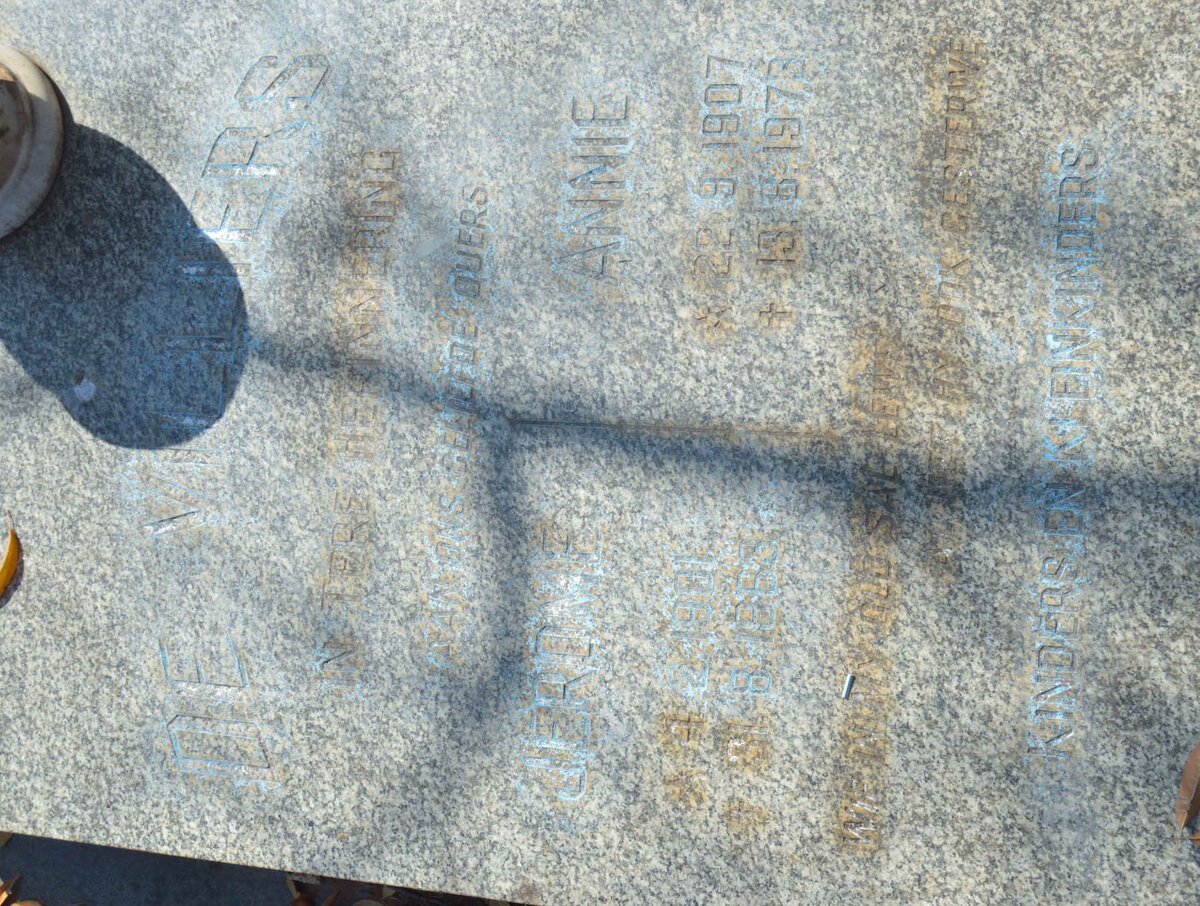 VILLIERS Jerome, de 1901-1963 &amp; Annie 1907-1973