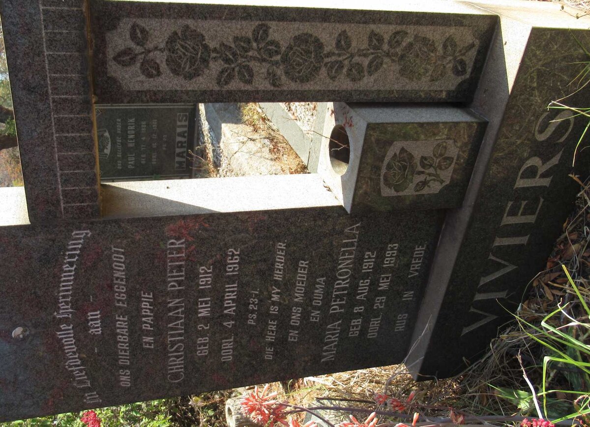 VIVIERS Christiaan Pieter 1912-1962 &amp; Maria Petronella 1912-1993