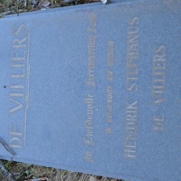 VILLIERS Hendrik Stephanus, de 1888-1953