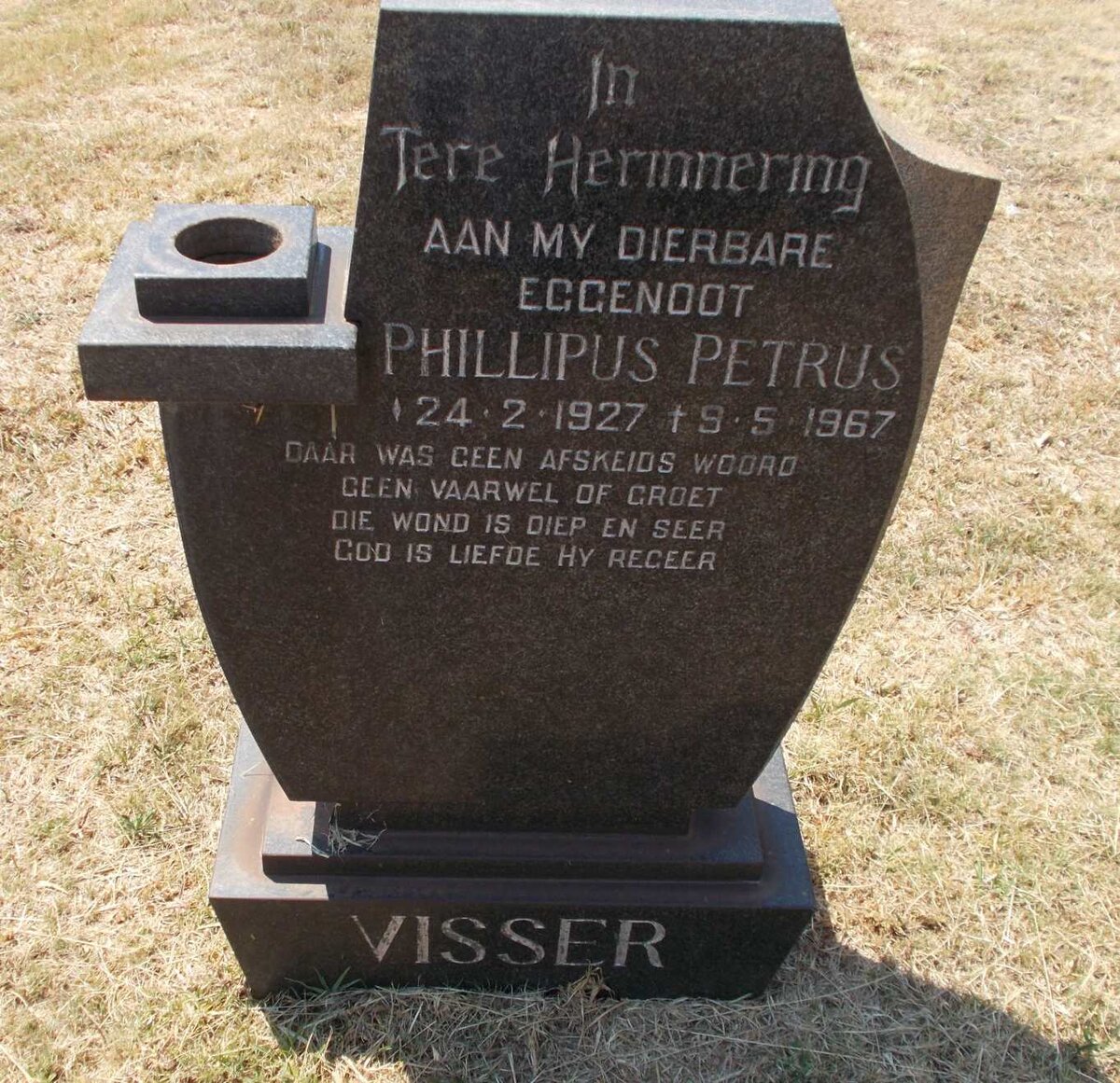 VISSER Phillipus Petrus 1927-1967