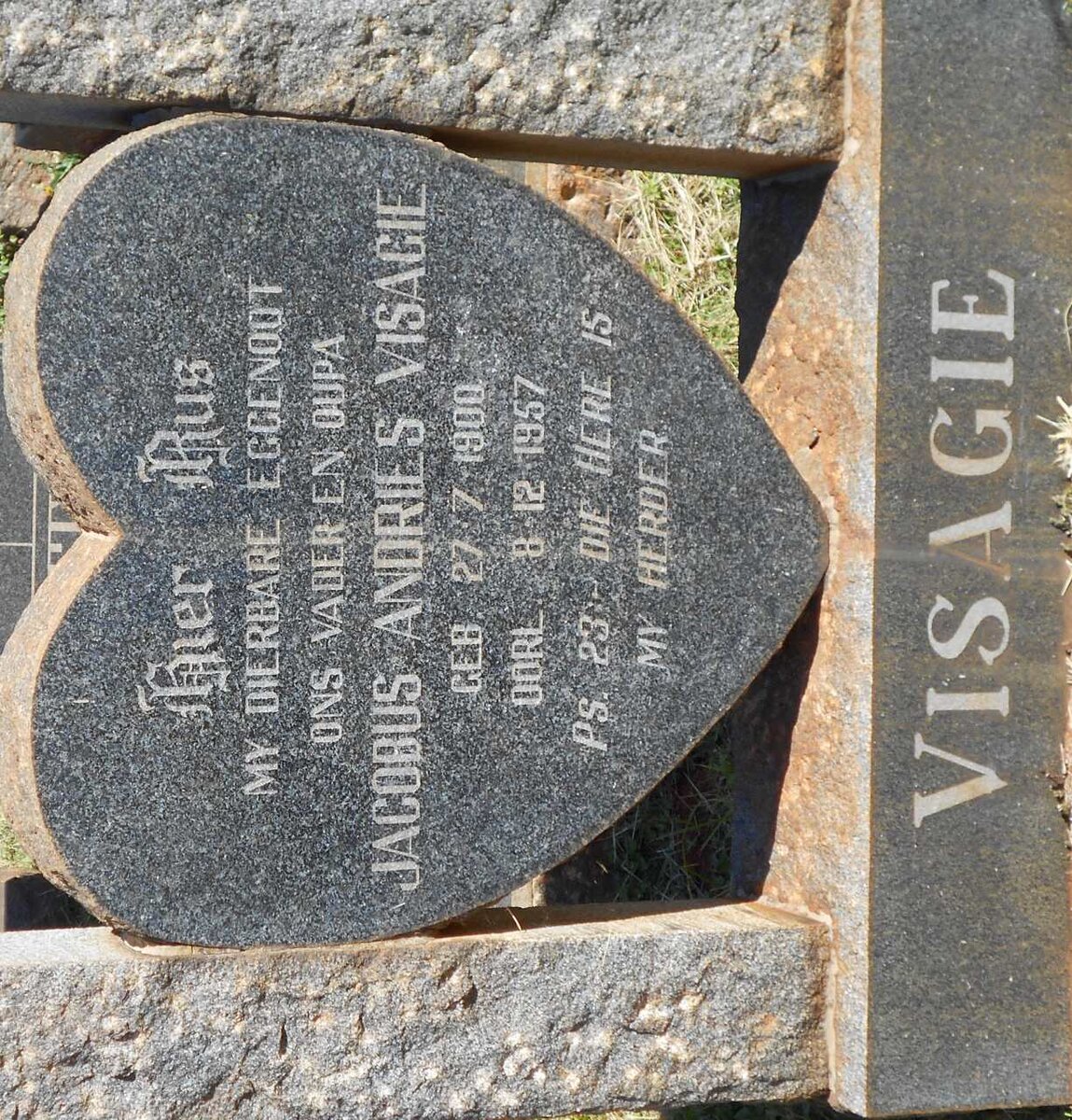 VISAGIE Jacobus Andries 1900-1957