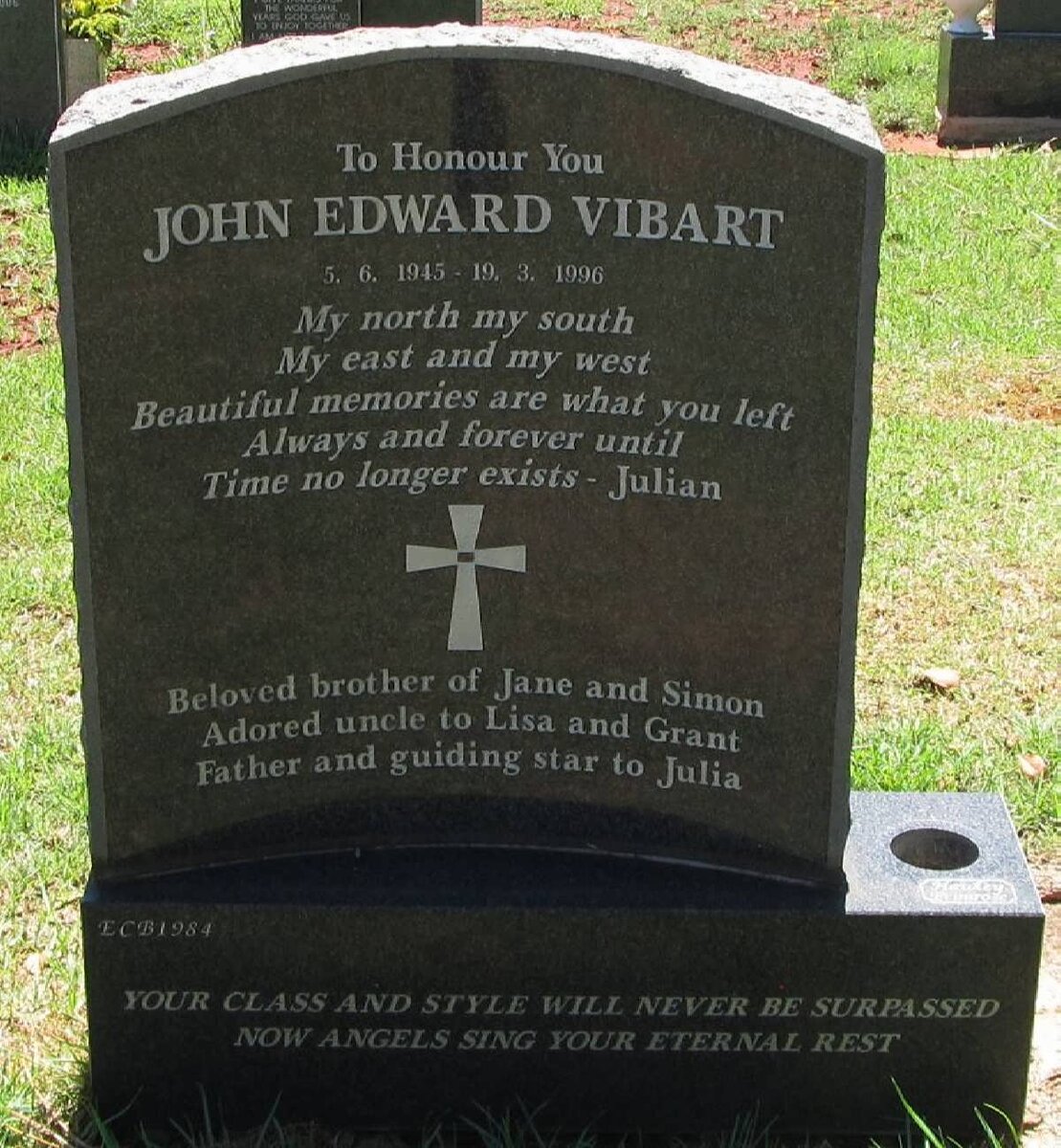 VIBART John Edward 1945-1996