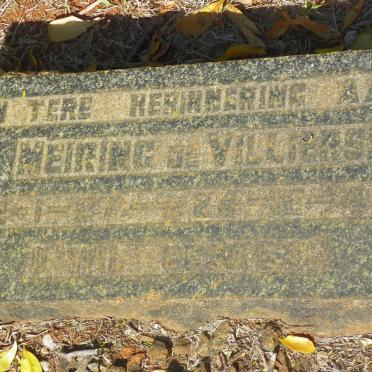 VILLIERS Meiring, de 1927-1944