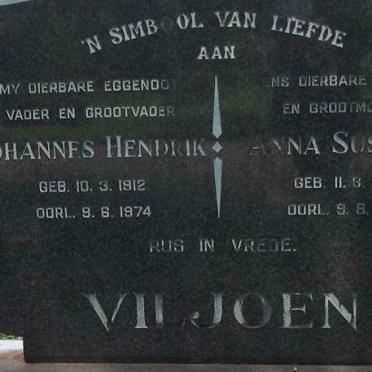 VILJOEN Johannes Hendrik 1912-1974 &amp; Anna Susanna 1916-1975