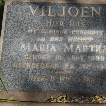 VILJOEN Gabriel Jozua 1887-1968 &amp; Maria Martha 1890-1955
