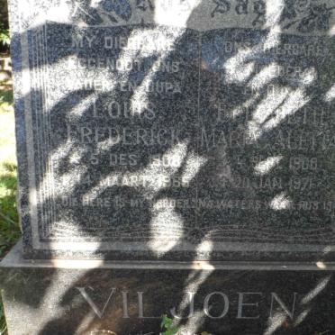 VILJOEN Louis Frederick 1908-1965 &amp; Elizabeth Maria Aletta 1908-1971