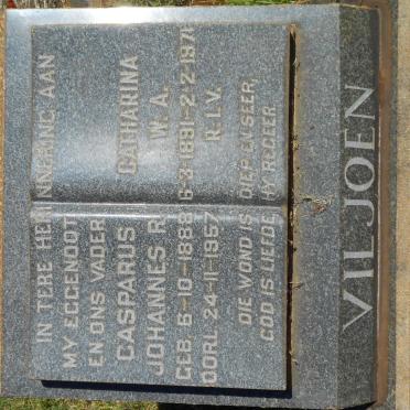 VILJOEN Casparus Johannes R. 1888-1957 &amp; Catharina W.A. 1891-1971