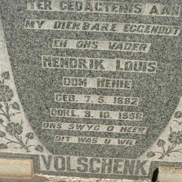 VOLSCHENK Hendrik Louis 1882-1958