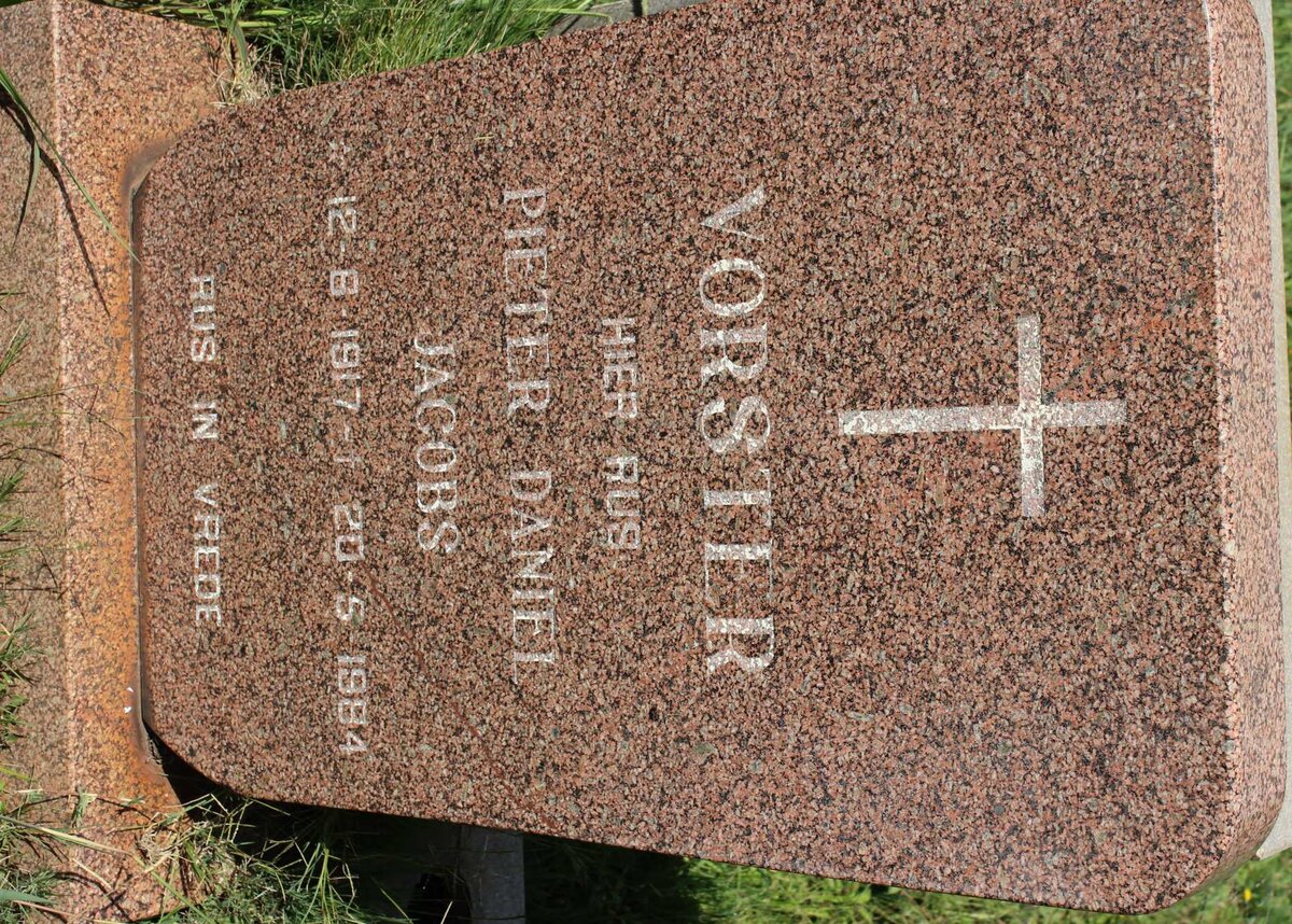 VORSTER Pieter Daniel Jacobs 1917-1984