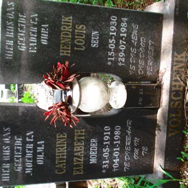 VOLSCHENK Cathrine Eizabeth 1910-1980 :: VOLSCHENK Hendrik Louis 1930-1984