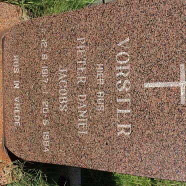 VORSTER Pieter Daniel Jacobs 1917-1984
