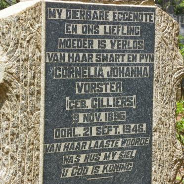 VORSTER Cornelia Johanna nee CILLIERS 1896-1946