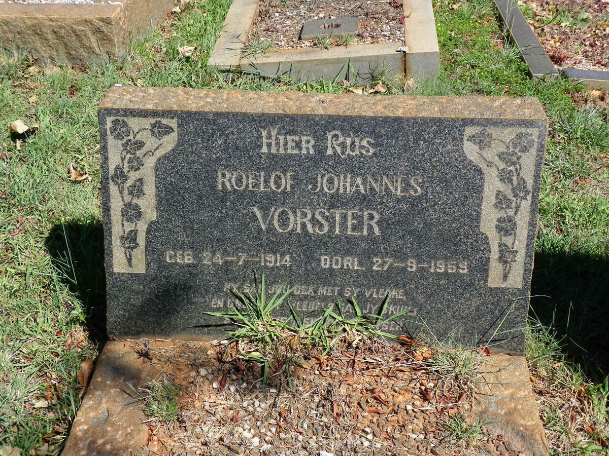VORSTER Roelof Johannes 1914-1959