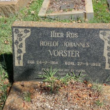 VORSTER Roelof Johannes 1914-1959