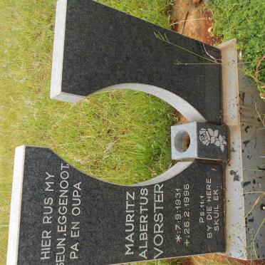 VORSTER Mauritz Albertus 1931-1996