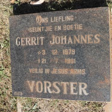 VORSTER Gerrit Johannes 1979-1981