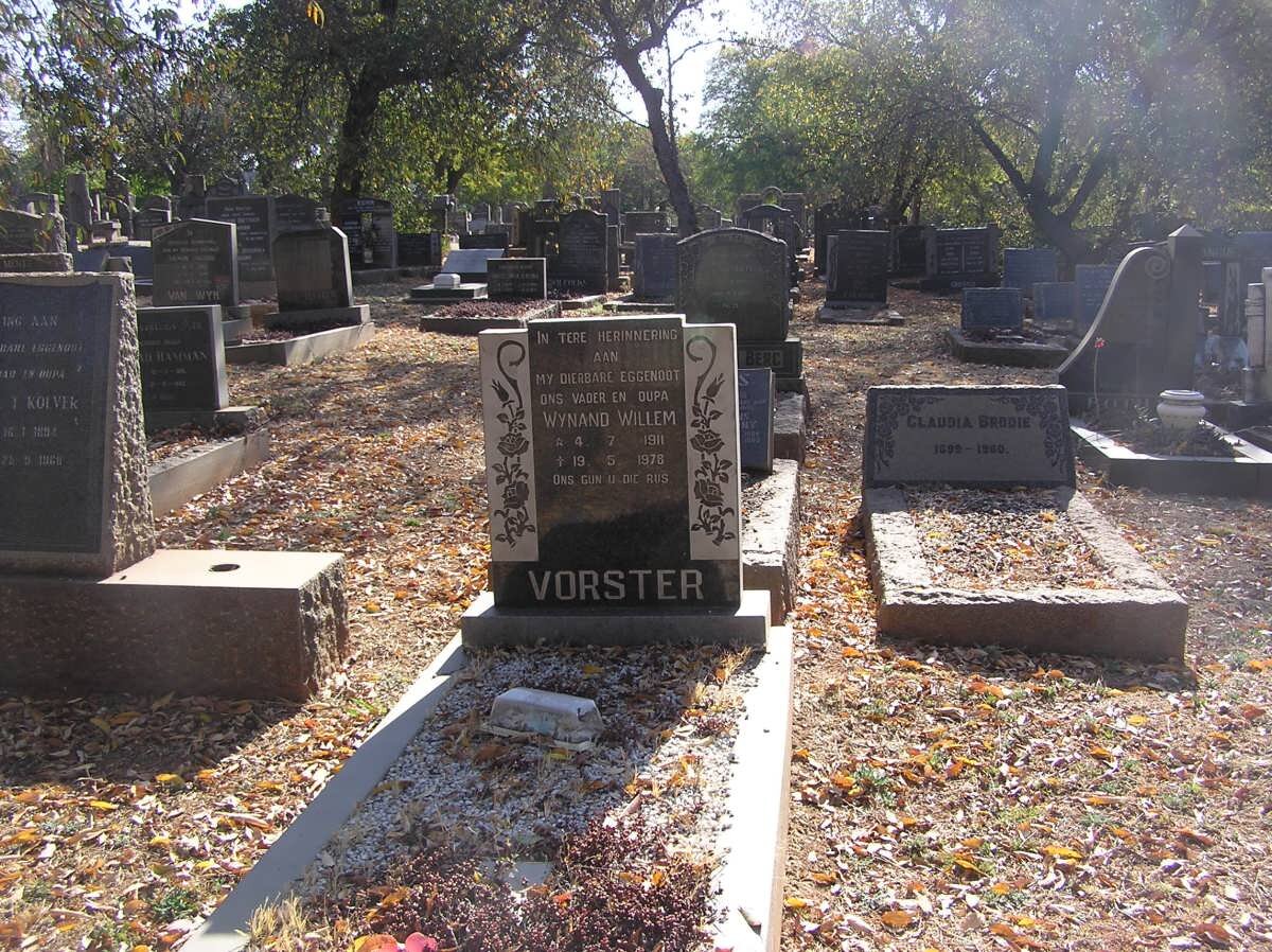 VORSTER Wynand Willem 1911-1978