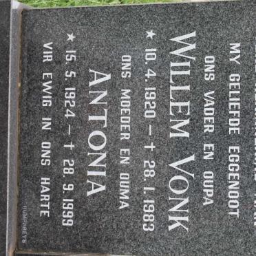 VONK Willem 1920-1983 &amp; Antonia 1924-1999