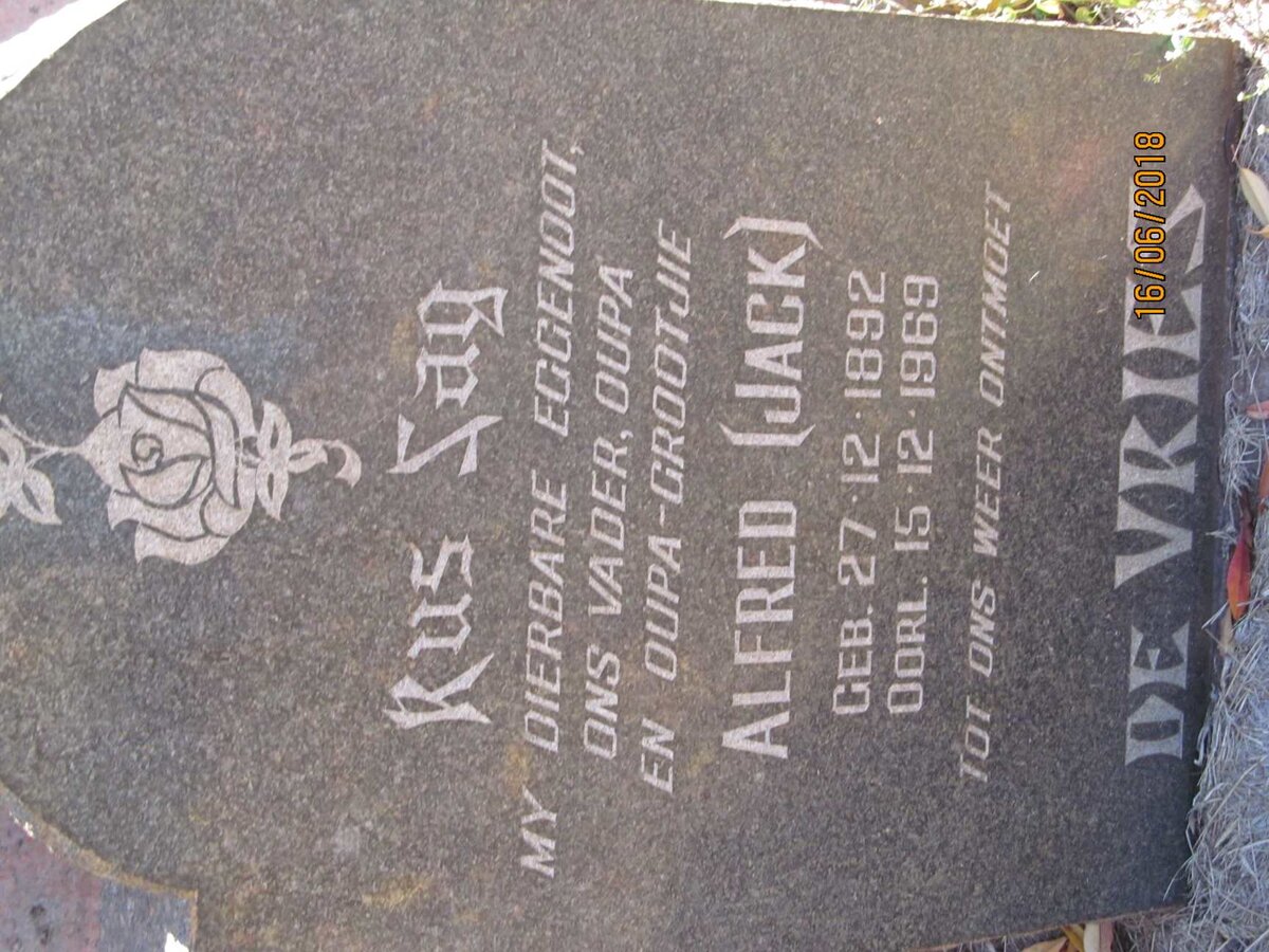 VRIES Alfred, de 1892-1969