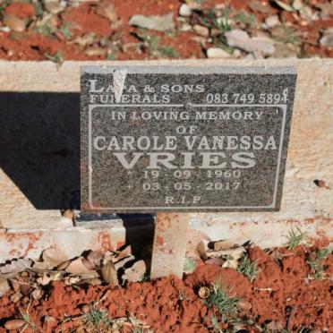 VRIES Carole Vanessa 1960-2017