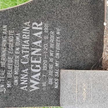 WAGENAAR Anna Catharina 1920-1981