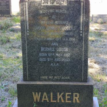 WALKER David James Douglas -1951 &amp; Bernice Louise 1912-2003