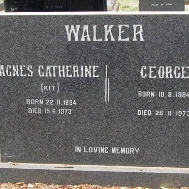 WALKER George 1884-1973 &amp; Agnes Catherine 1884-1973
