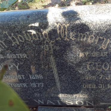 WATSON George 1893-1956 :: WATSON Poppy 1899-1977