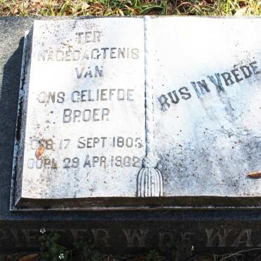 WAAL Pieter W., de 1905-1962