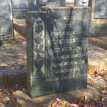 WALT Anna Maria Sophia, van der 1857-1943