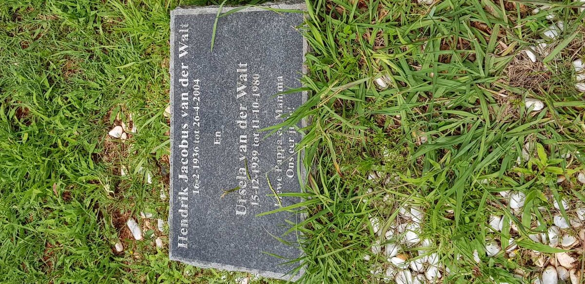 WALT Hendrik Jacobus, van der 1936-2004 &amp; Ursela 1939-1980