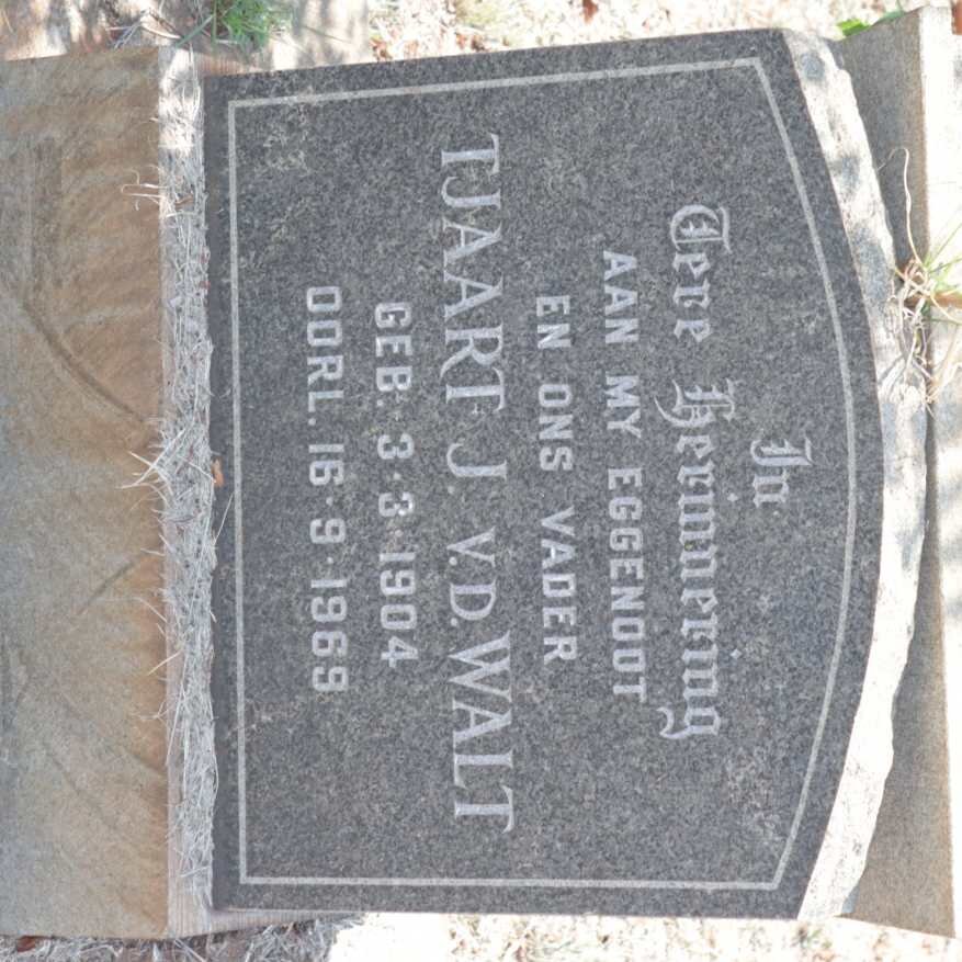 WALT Tjaart J., v.d. 1904-1969