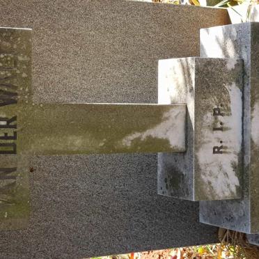 WALT Ronald R., van der 1884-1975