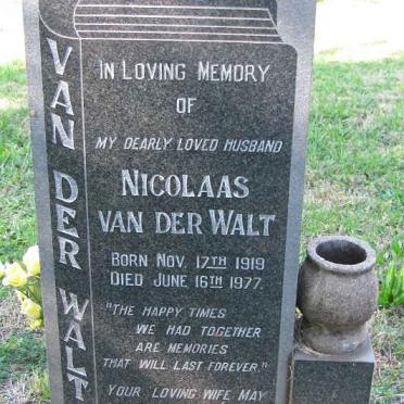WALT Nicolaas, van der 1919-1977